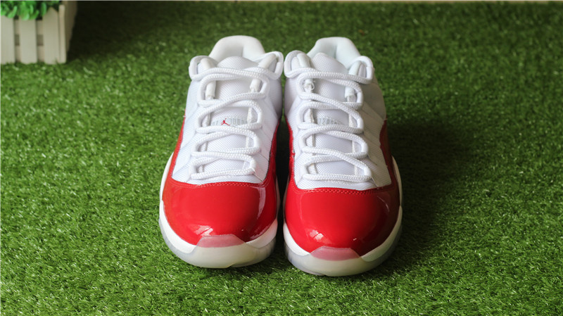 Authentic Air Jordan 11 Low White Varsity Red Cherry